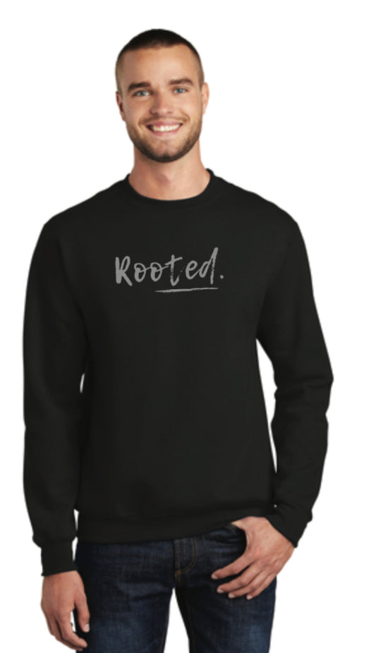 Crewneck "Rooted." Sweatshirt (Unisex)
